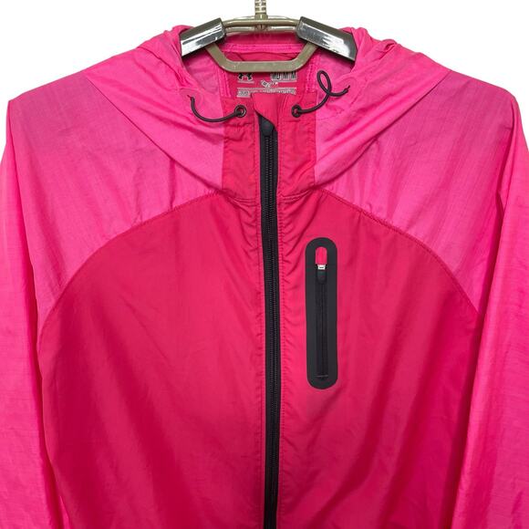 UA Under Armour Women’s Qualifier Woven Jacket Pink Lightweight Running Size M - Picture 2 of 9